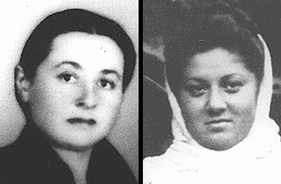 Fruma Lieberman Perlmutter (left) and her daughter, Shulamit, later known as Charlene Schiff
