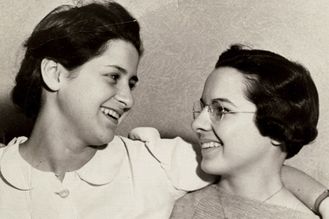 International pen pals Marianne Winter (left) and Jane Bomberger in America, circa 1939.” Gift of Marianne Selinger and Stephen Winter